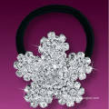 fashion metal silver plated crystal snowflake hair band